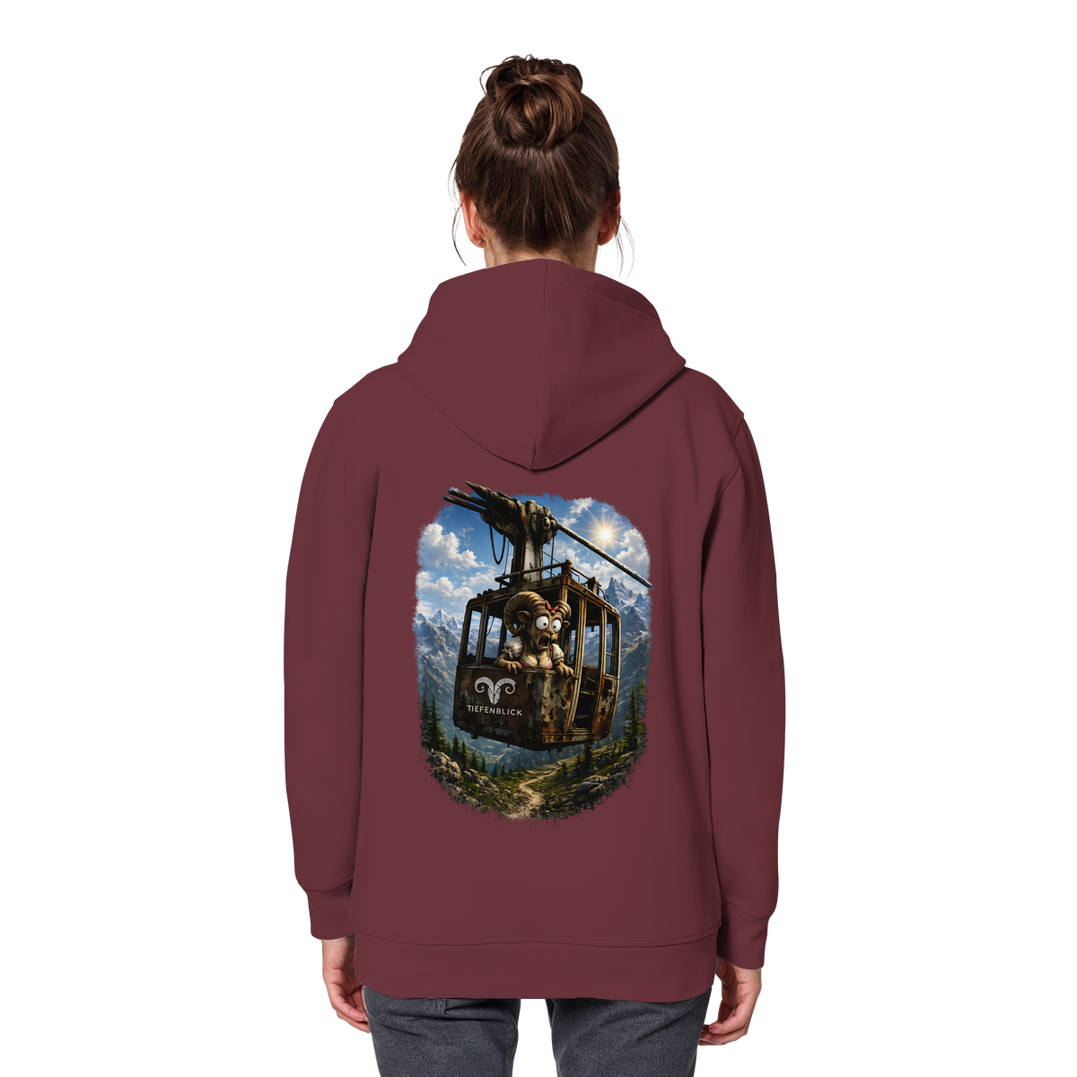 Tiefenblick Adrenalin Gondel Fun - Organic Basic Hoodie