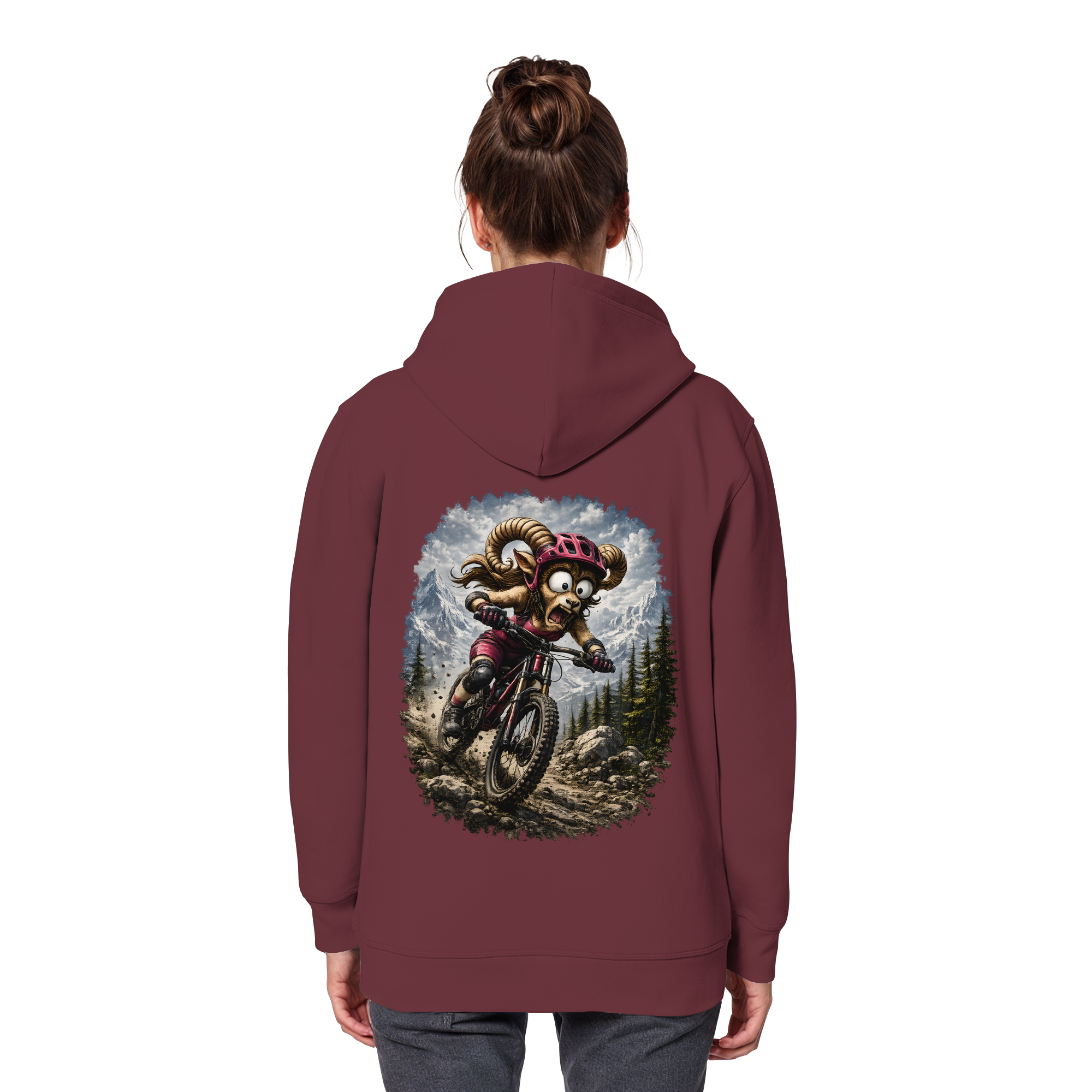 Tiefenblick Downhill - Organic Basic Hoodie
