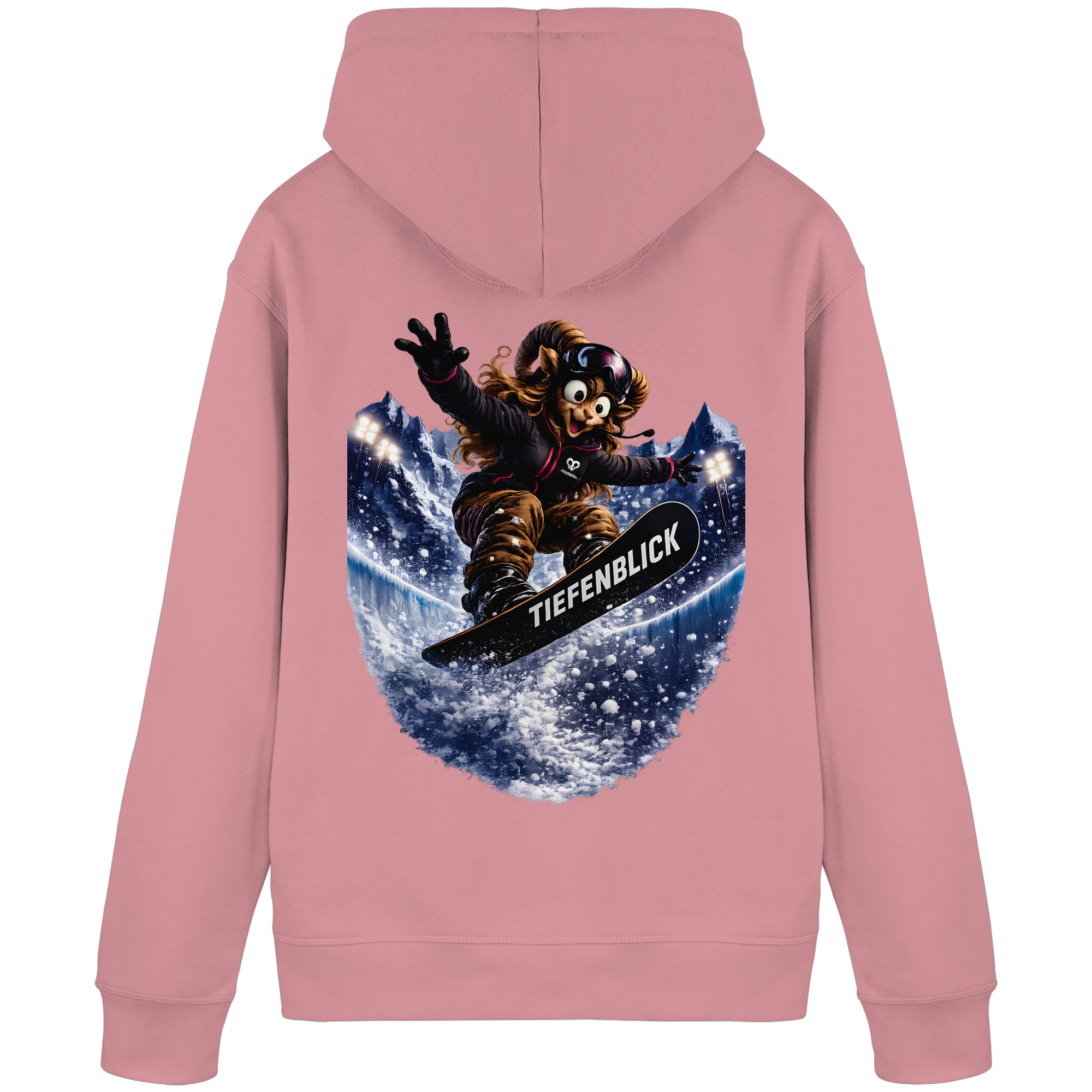 Tiefenblick Snowboarden Halfpipe - Organic Basic Hoodie