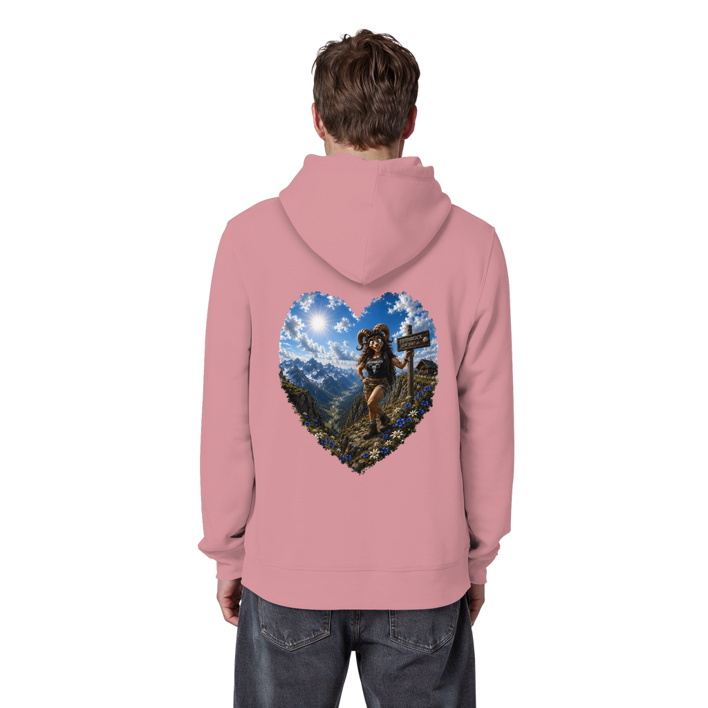 Tiefenblick Wandern Herz - Organic Basic Hoodie