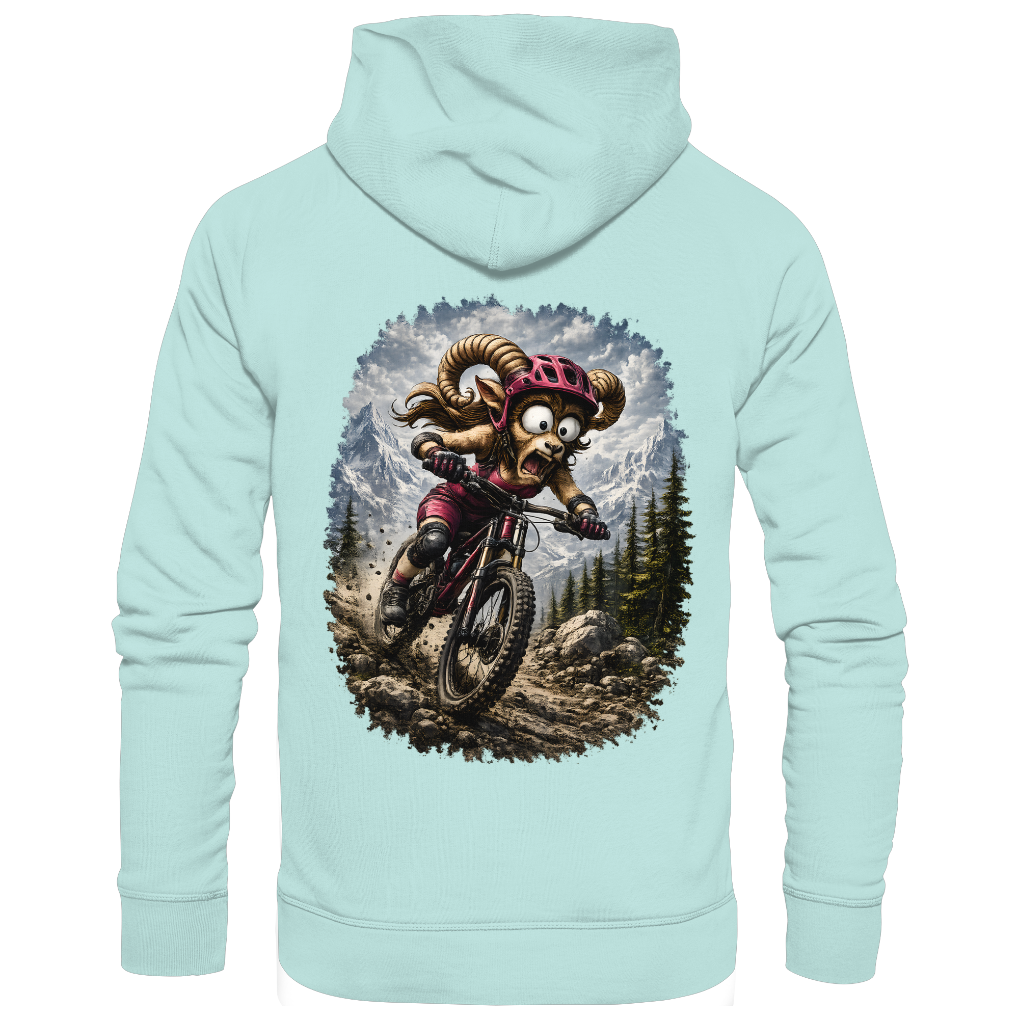 Tiefenblick Downhill - Organic Basic Hoodie