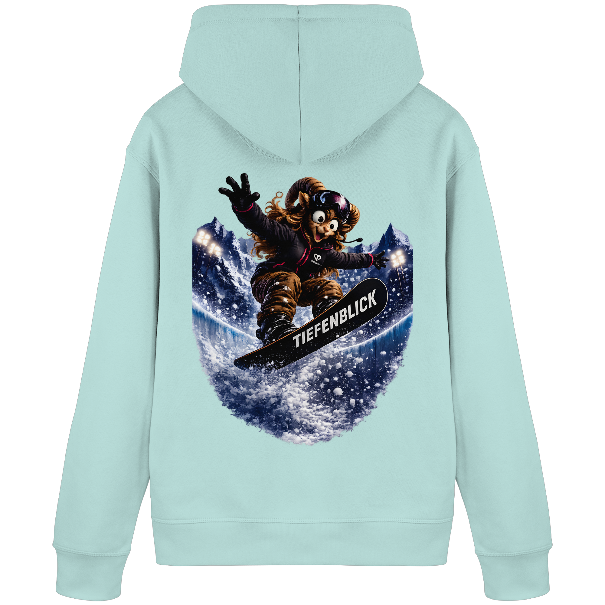 Tiefenblick Snowboarden Halfpipe - Organic Basic Hoodie