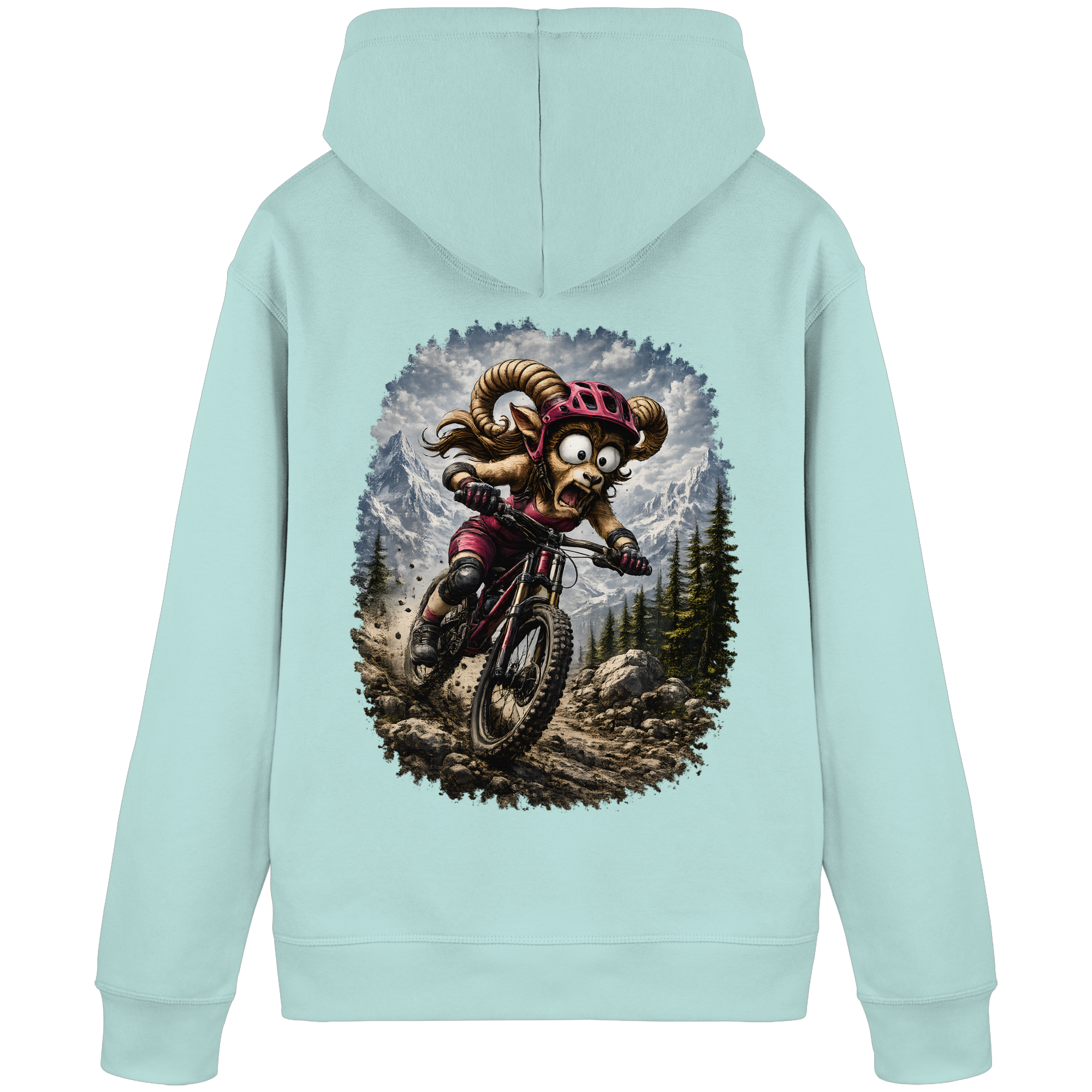 Tiefenblick Downhill - Organic Basic Hoodie