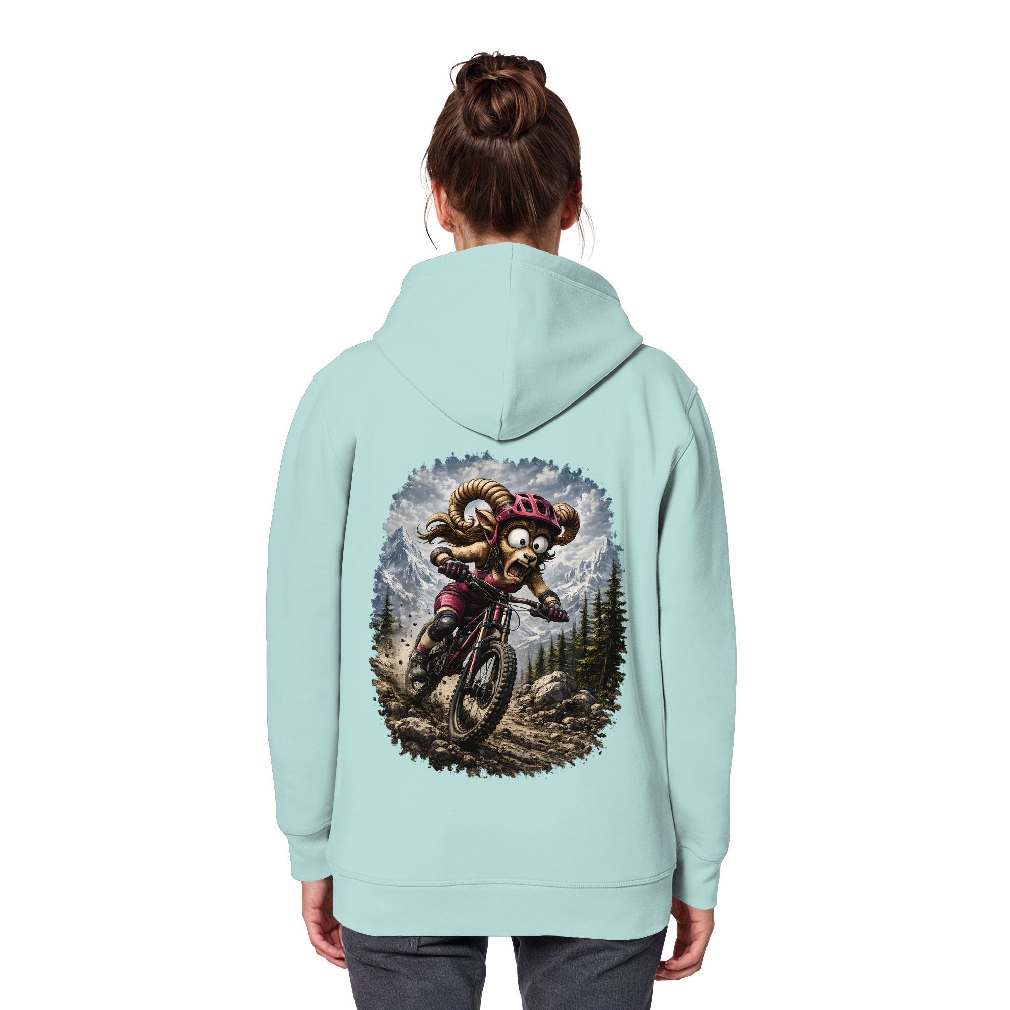 Tiefenblick Downhill - Organic Basic Hoodie