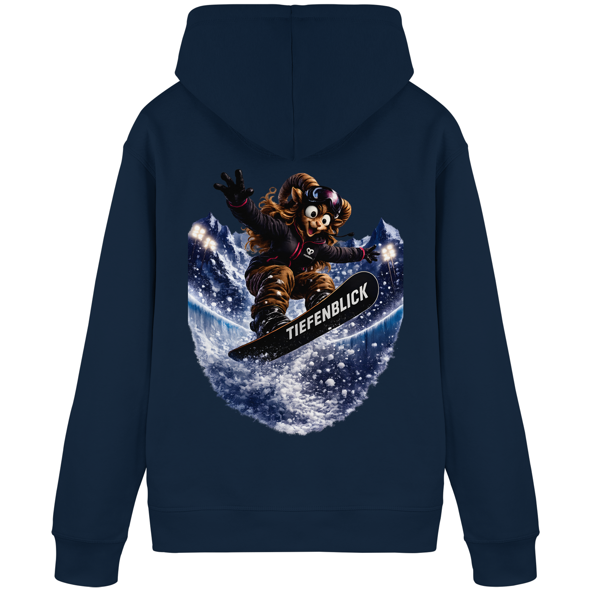 Tiefenblick Snowboarden Halfpipe - Organic Basic Hoodie