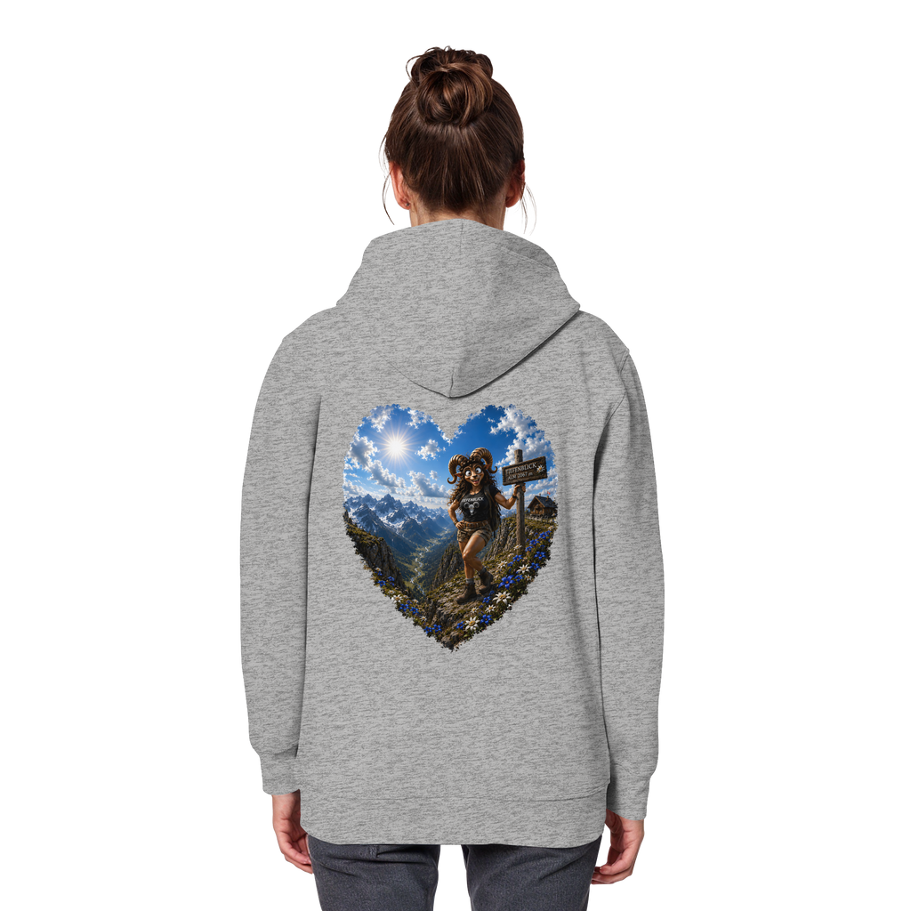 Tiefenblick Wandern Herz - Organic Basic Hoodie