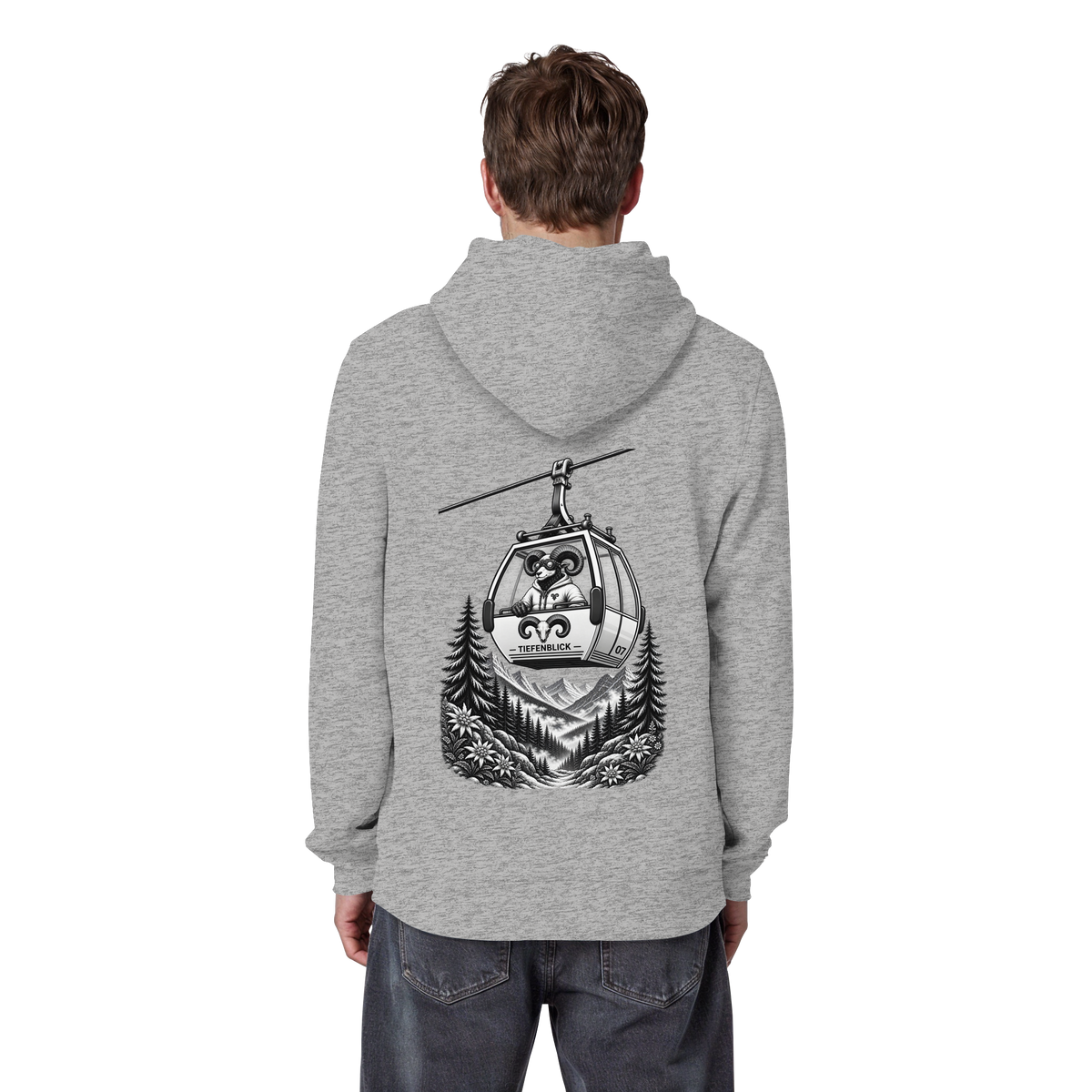 Tiefenblick Gondel Fun  - Organic Basic Hoodie