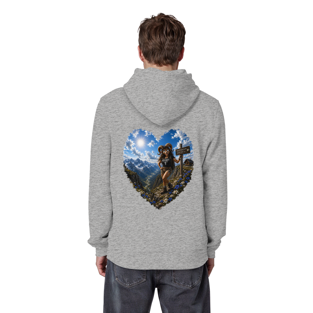 Tiefenblick Wandern Herz - Organic Basic Hoodie