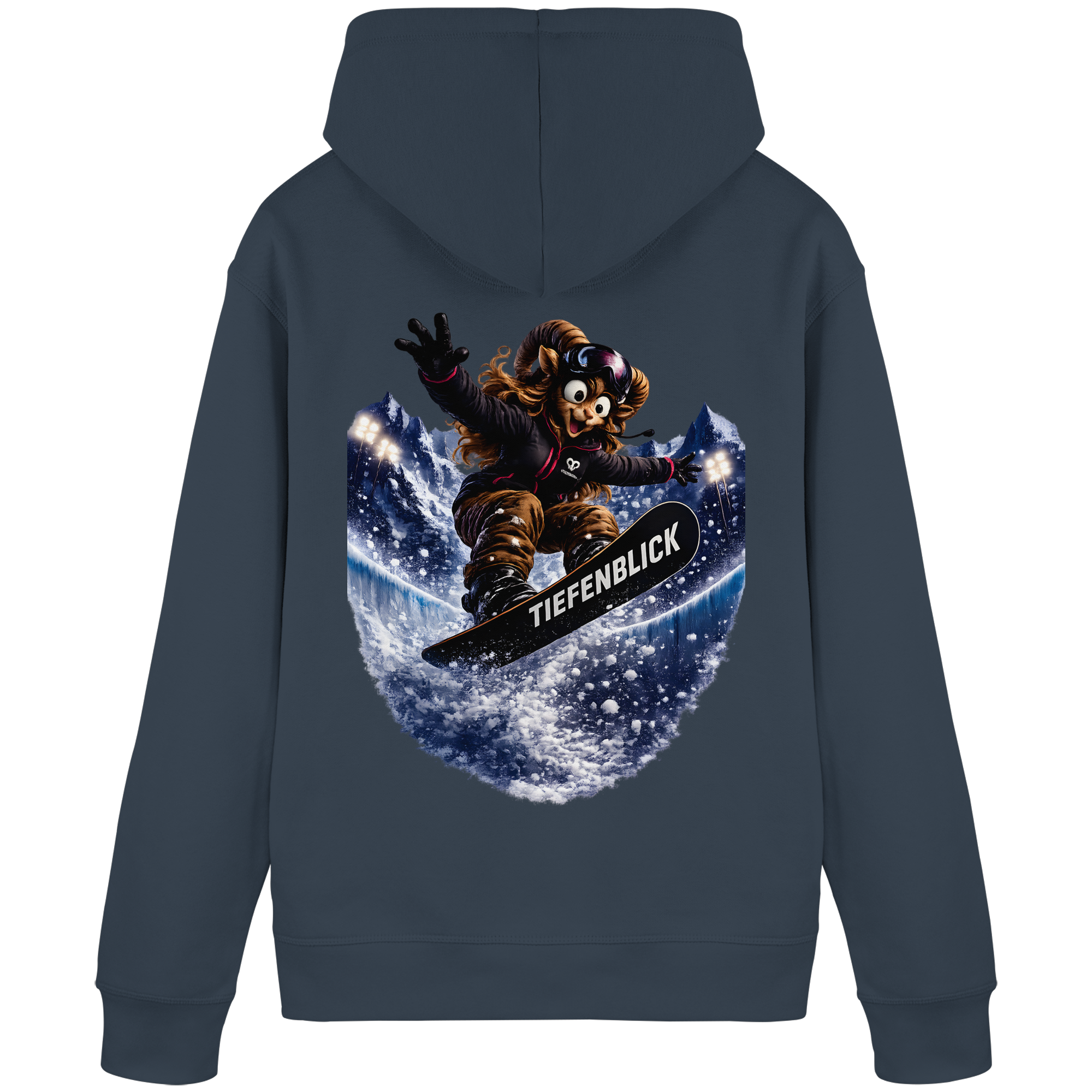 Tiefenblick Snowboarden Halfpipe - Organic Basic Hoodie