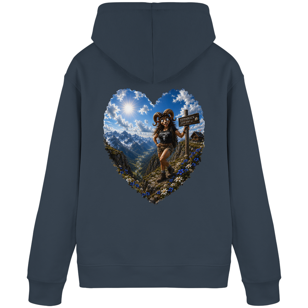 Tiefenblick Wandern Herz - Organic Basic Hoodie