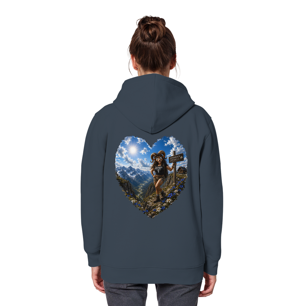 Tiefenblick Wandern Herz - Organic Basic Hoodie