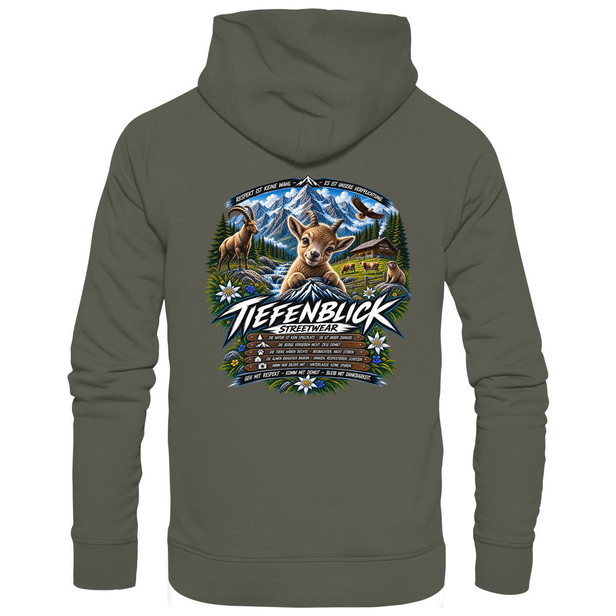 Tiefenblick Respekt Edition - Organic Basic Hoodie