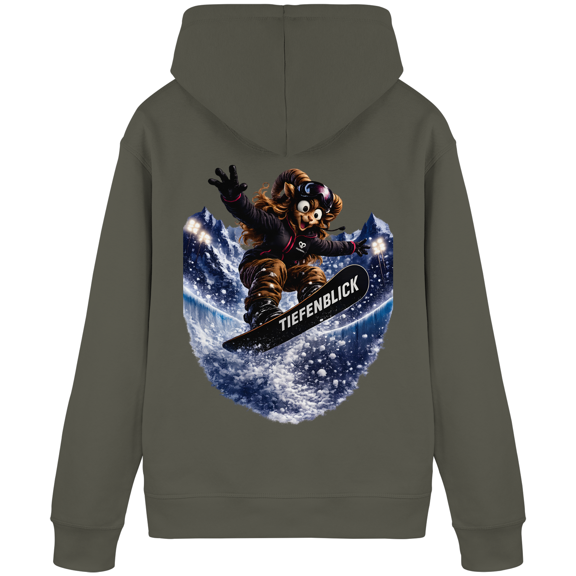 Tiefenblick Snowboarden Halfpipe - Organic Basic Hoodie