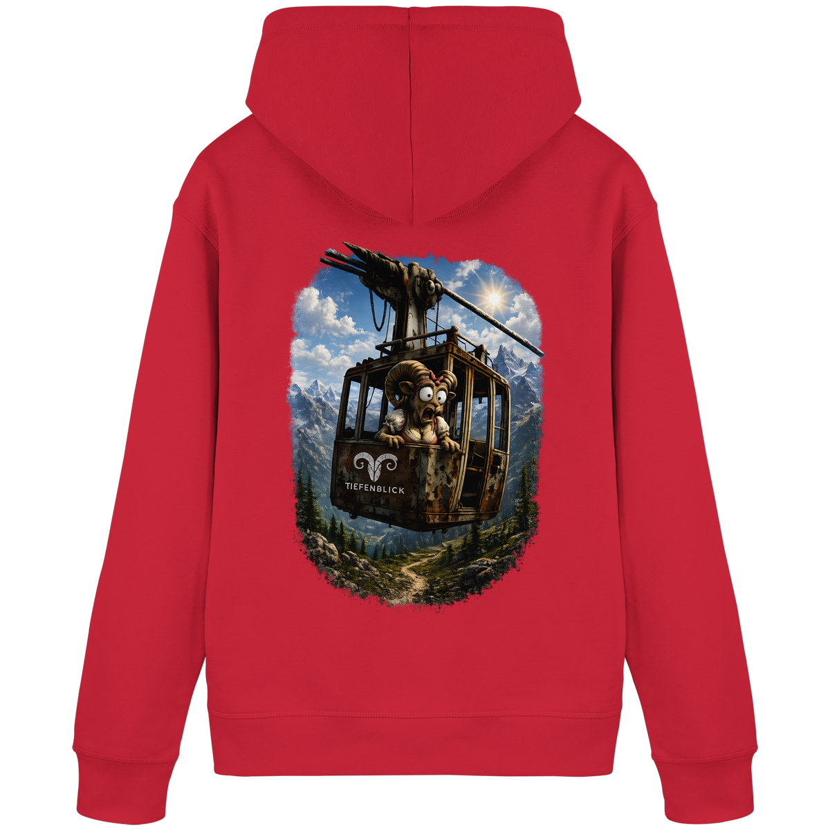 Tiefenblick Adrenalin Gondel Fun - Organic Basic Hoodie