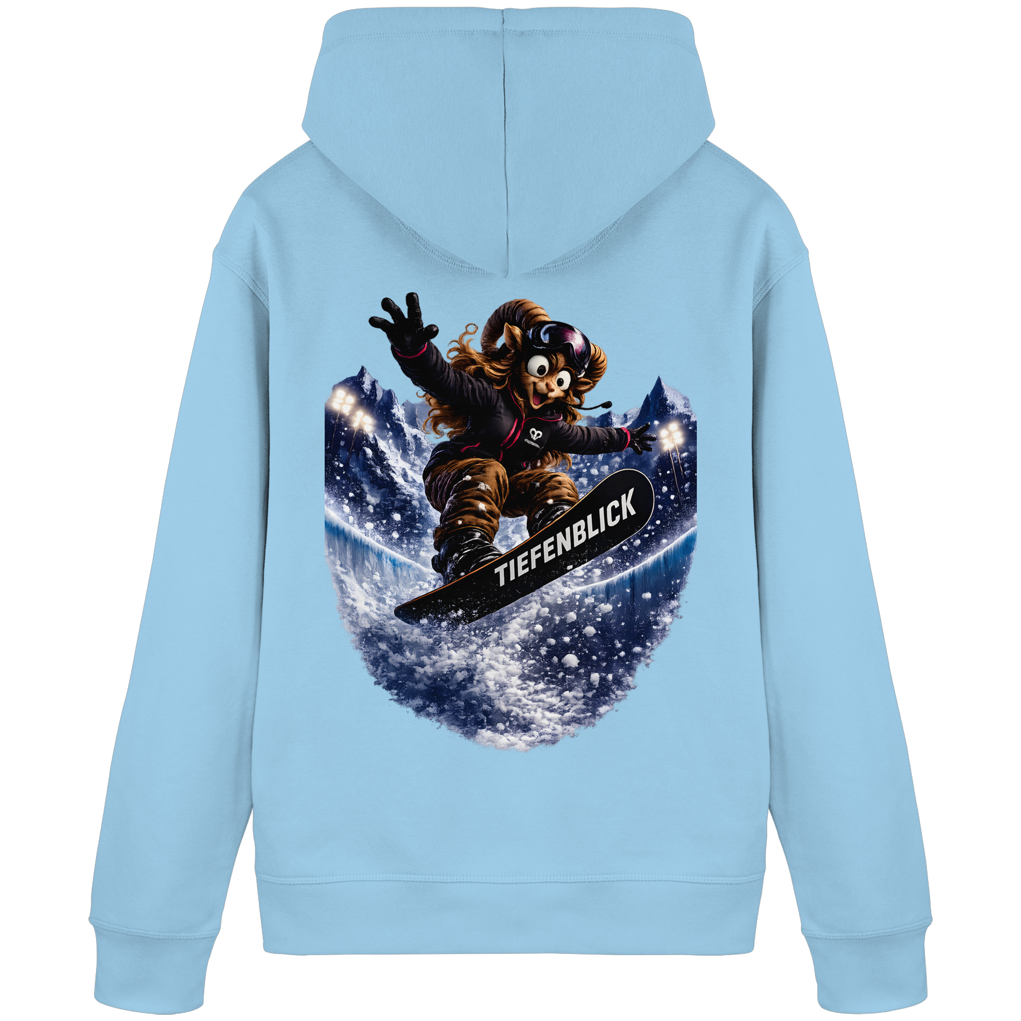 Tiefenblick Snowboarden Halfpipe - Organic Basic Hoodie