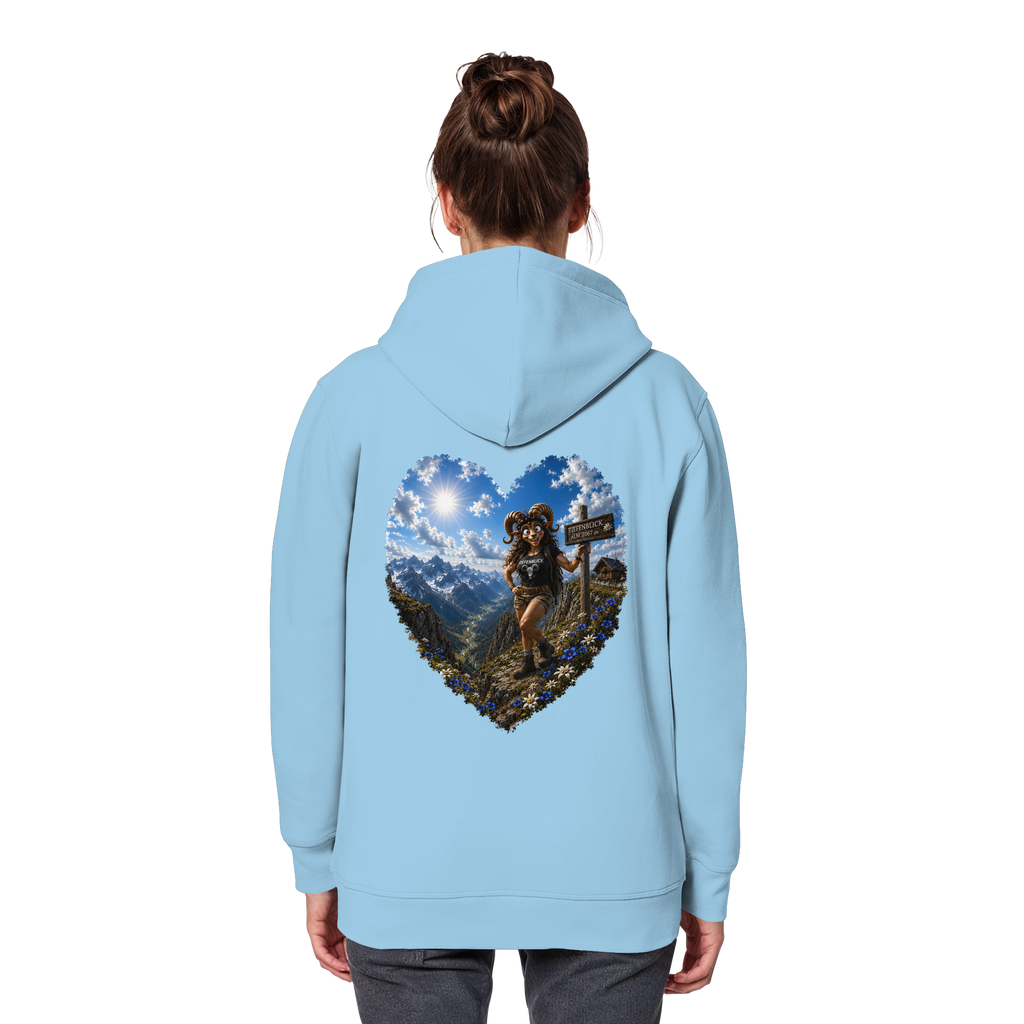 Tiefenblick Wandern Herz - Organic Basic Hoodie