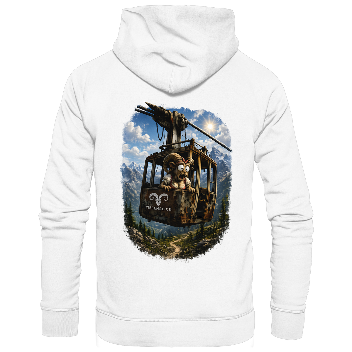 Tiefenblick Adrenalin Gondel Fun - Organic Basic Hoodie