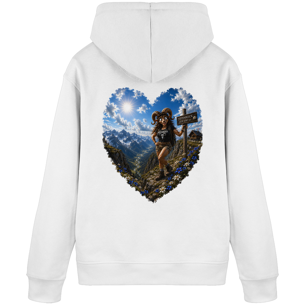 Tiefenblick Wandern Herz - Organic Basic Hoodie