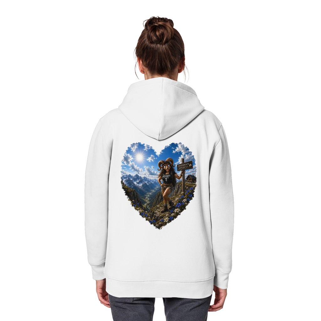 Tiefenblick Wandern Herz - Organic Basic Hoodie