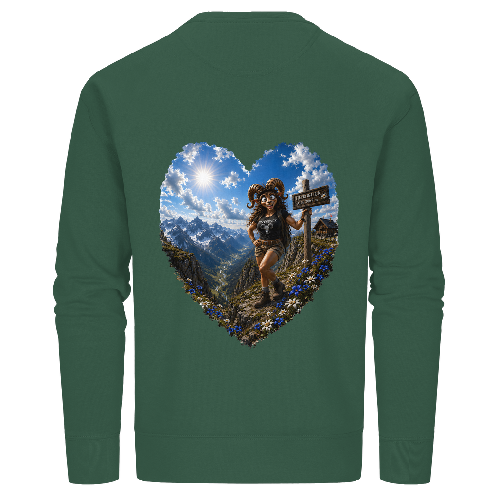 Tiefenblick Wandern Herz - Organic Basic Unisex Sweatshirt
