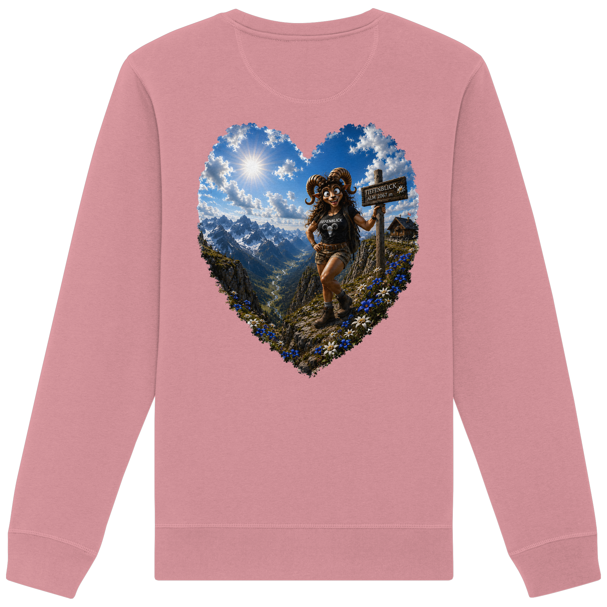 Tiefenblick Wandern Herz - Organic Basic Unisex Sweatshirt