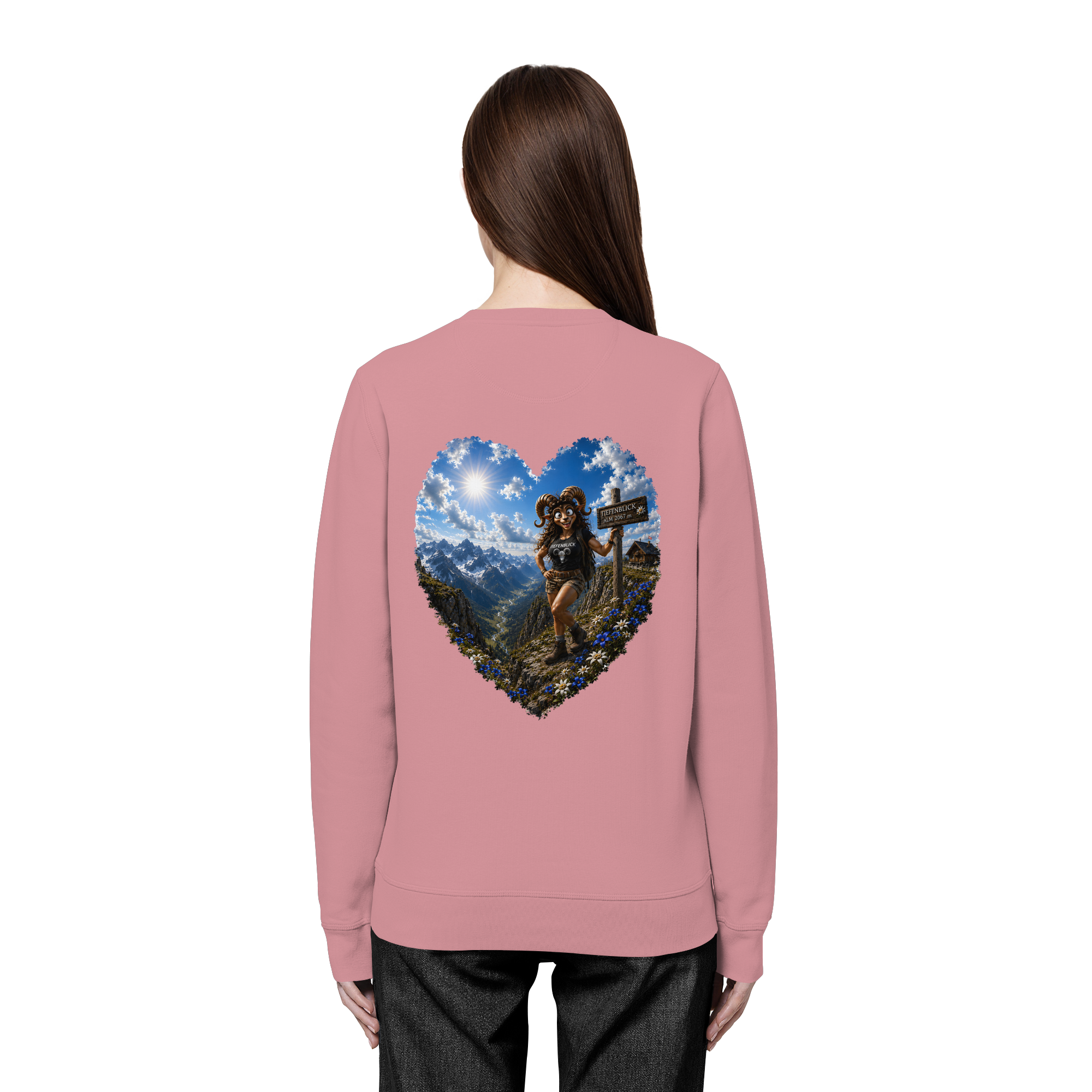 Tiefenblick Wandern Herz - Organic Basic Unisex Sweatshirt