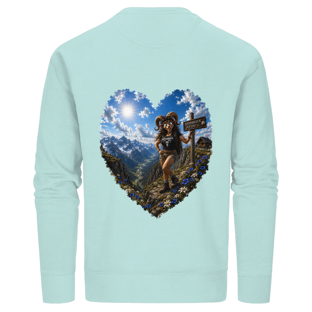 Tiefenblick Wandern Herz - Organic Basic Unisex Sweatshirt