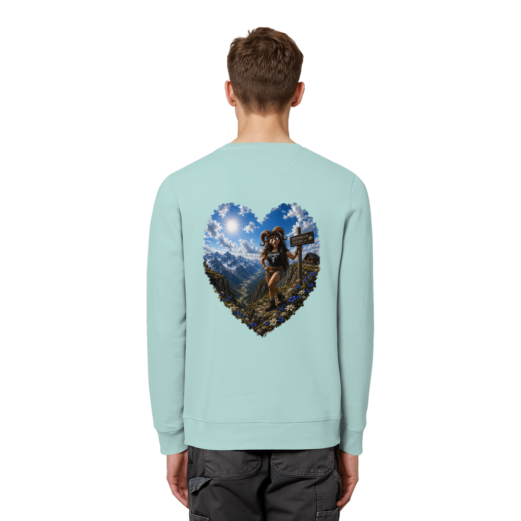 Tiefenblick Wandern Herz - Organic Basic Unisex Sweatshirt