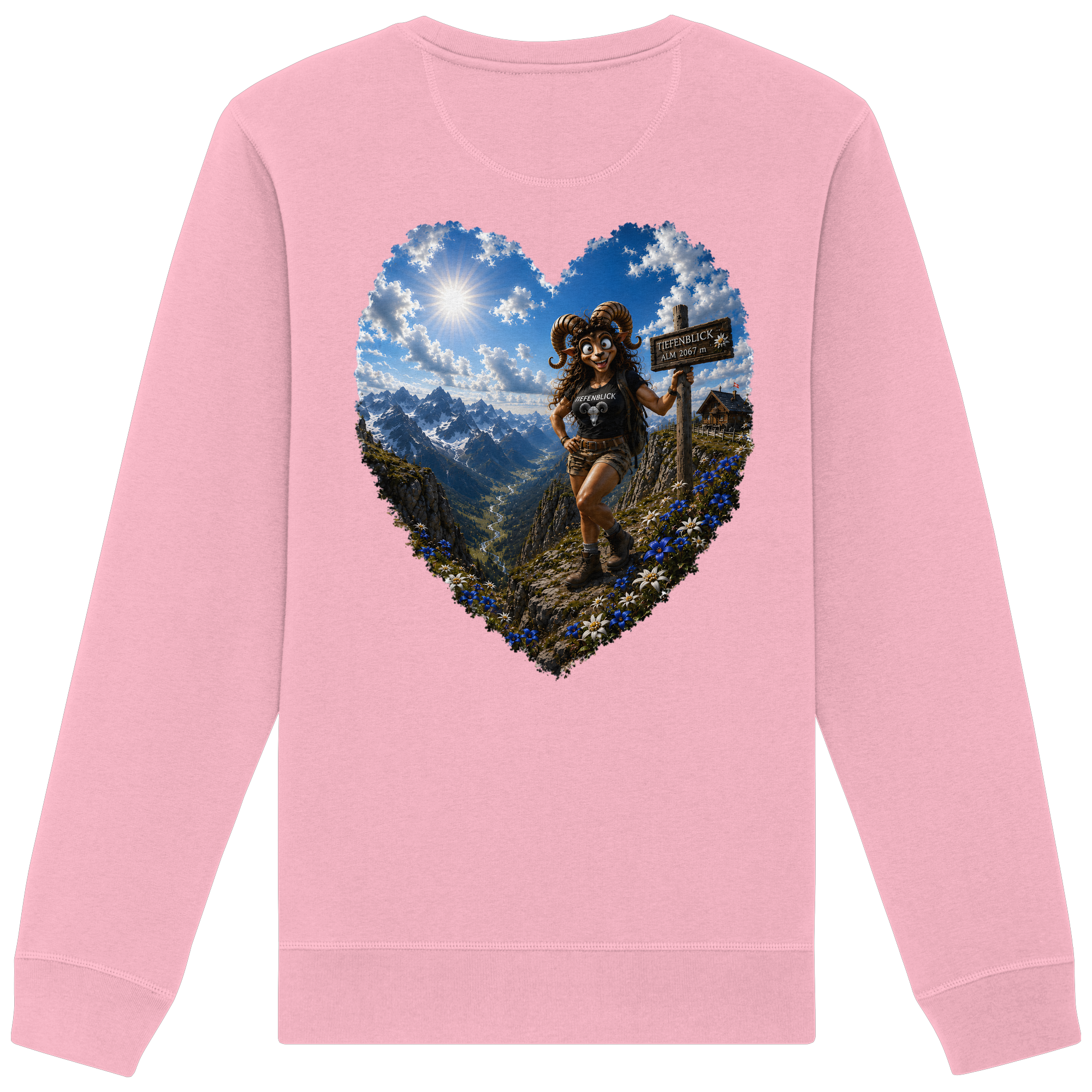 Tiefenblick Wandern Herz - Organic Basic Unisex Sweatshirt