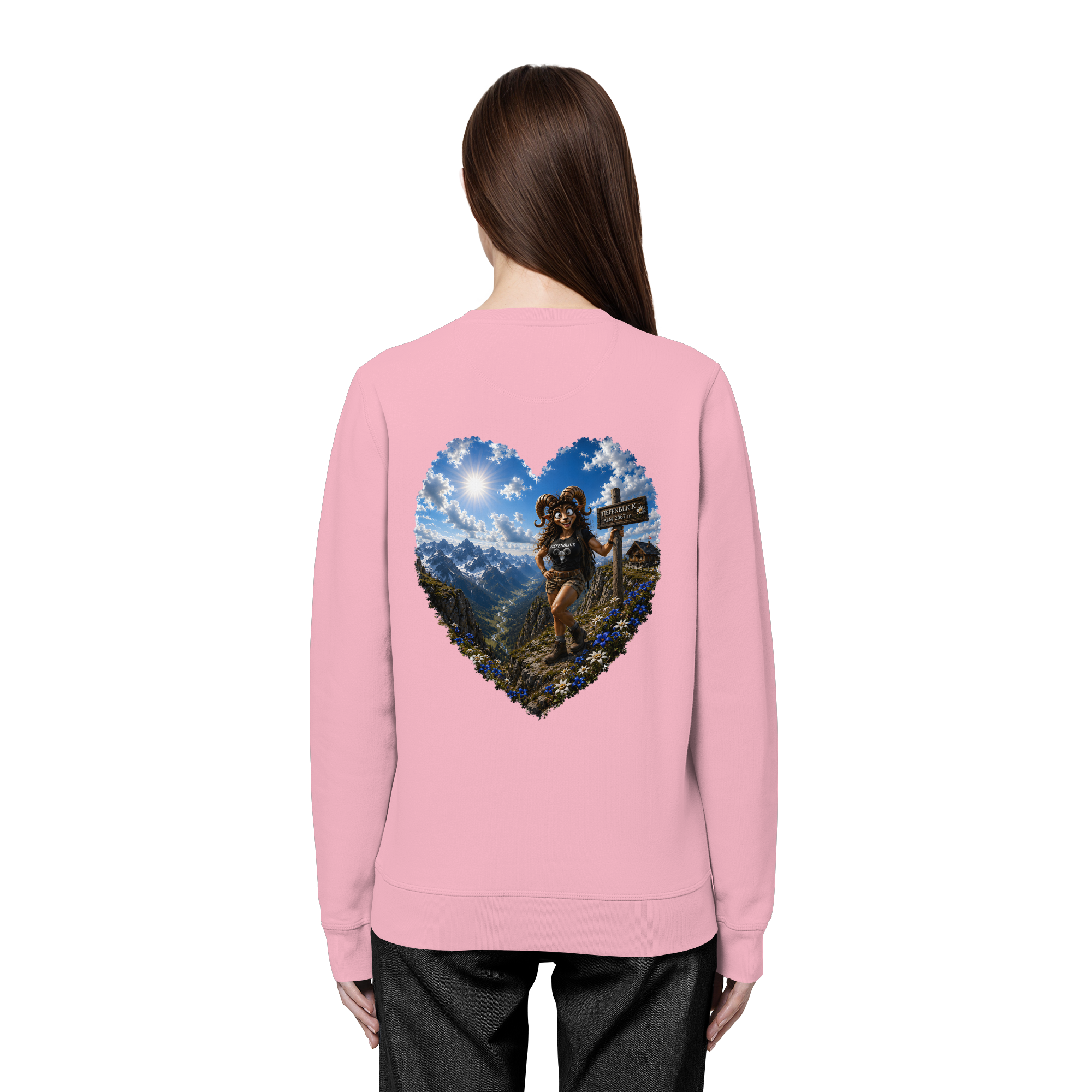 Tiefenblick Wandern Herz - Organic Basic Unisex Sweatshirt