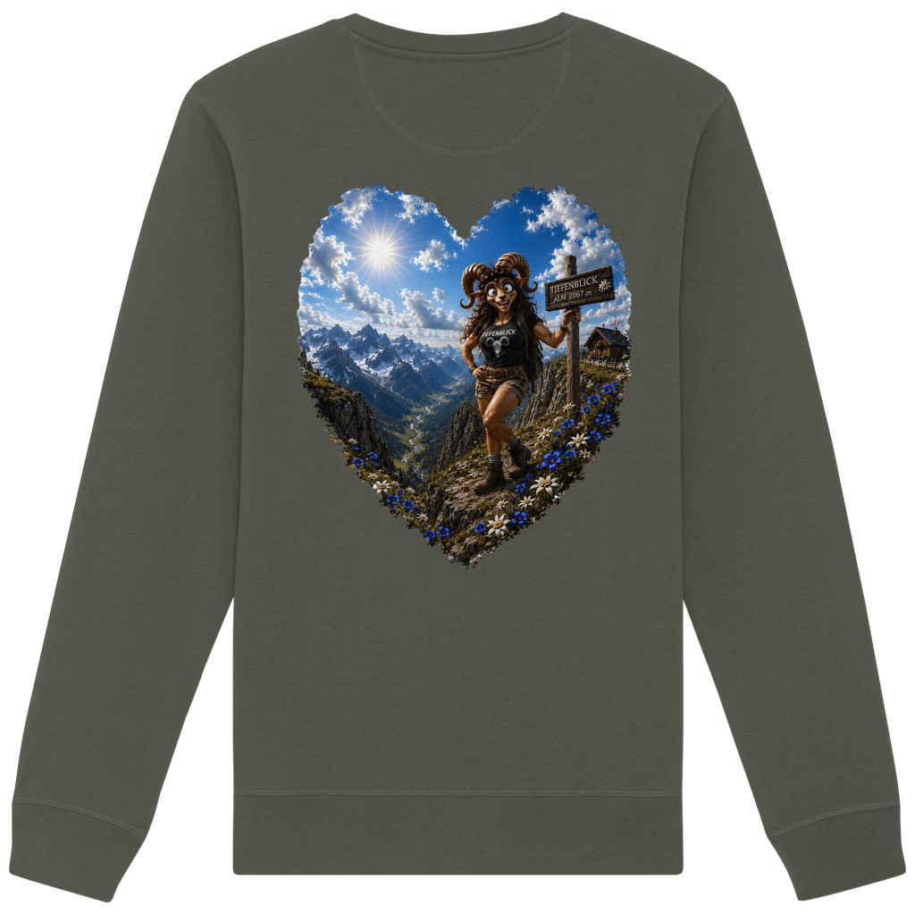 Tiefenblick Wandern Herz - Organic Basic Unisex Sweatshirt