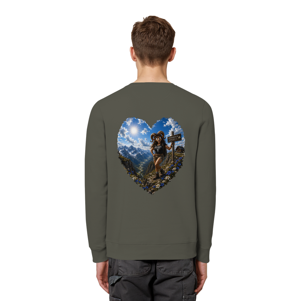 Tiefenblick Wandern Herz - Organic Basic Unisex Sweatshirt