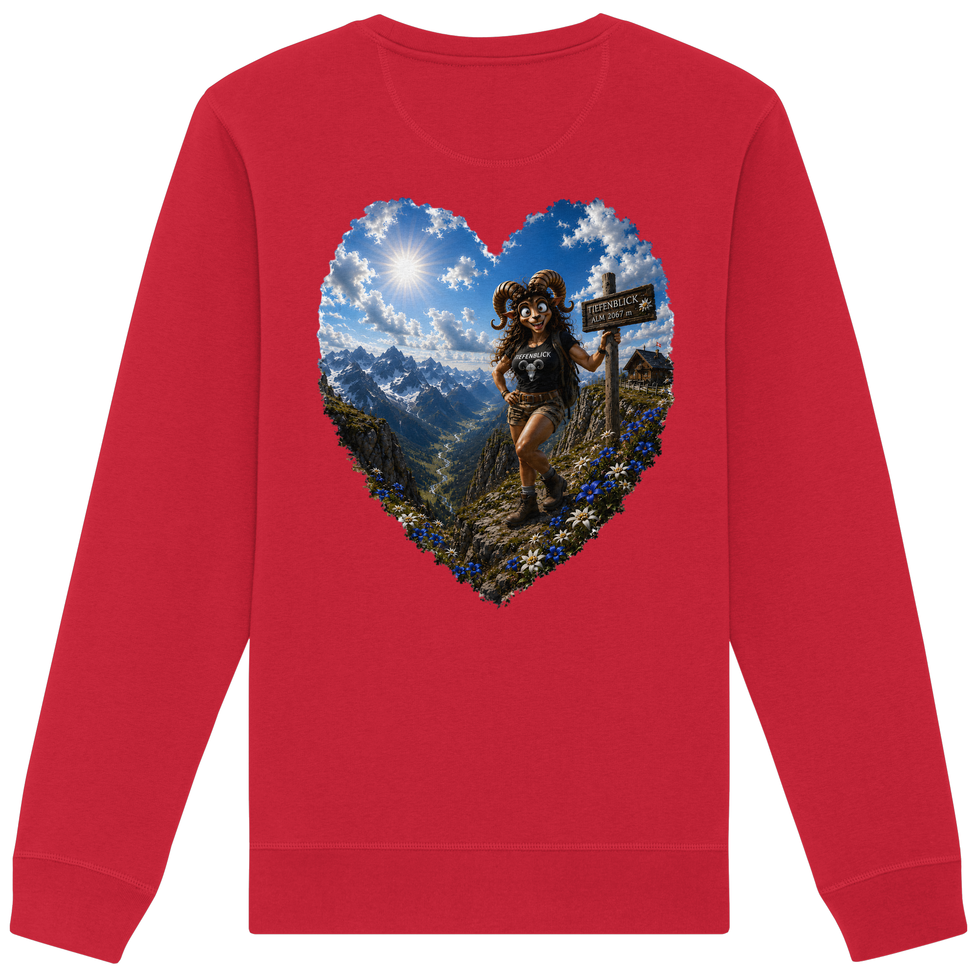 Tiefenblick Wandern Herz - Organic Basic Unisex Sweatshirt