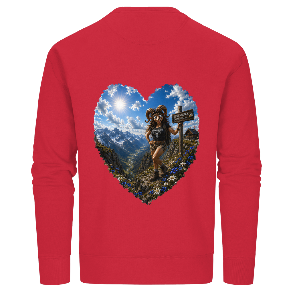Tiefenblick Wandern Herz - Organic Basic Unisex Sweatshirt