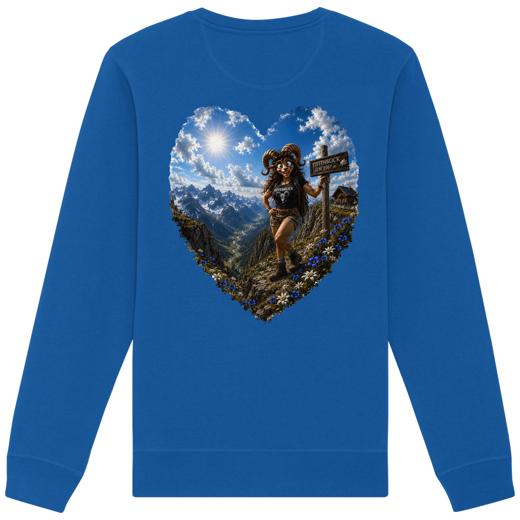 Tiefenblick Wandern Herz - Organic Basic Unisex Sweatshirt