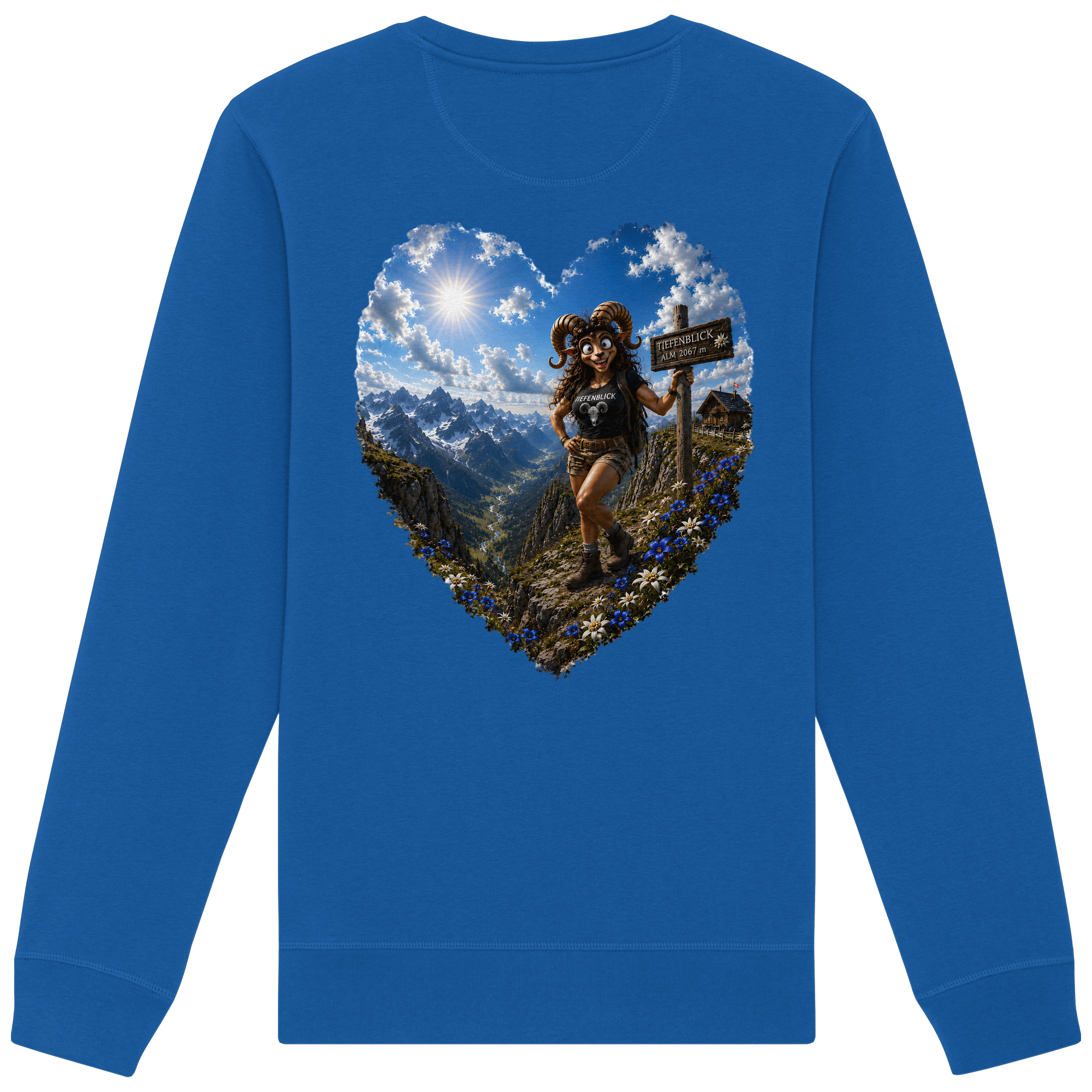 Tiefenblick Wandern Herz - Organic Basic Unisex Sweatshirt