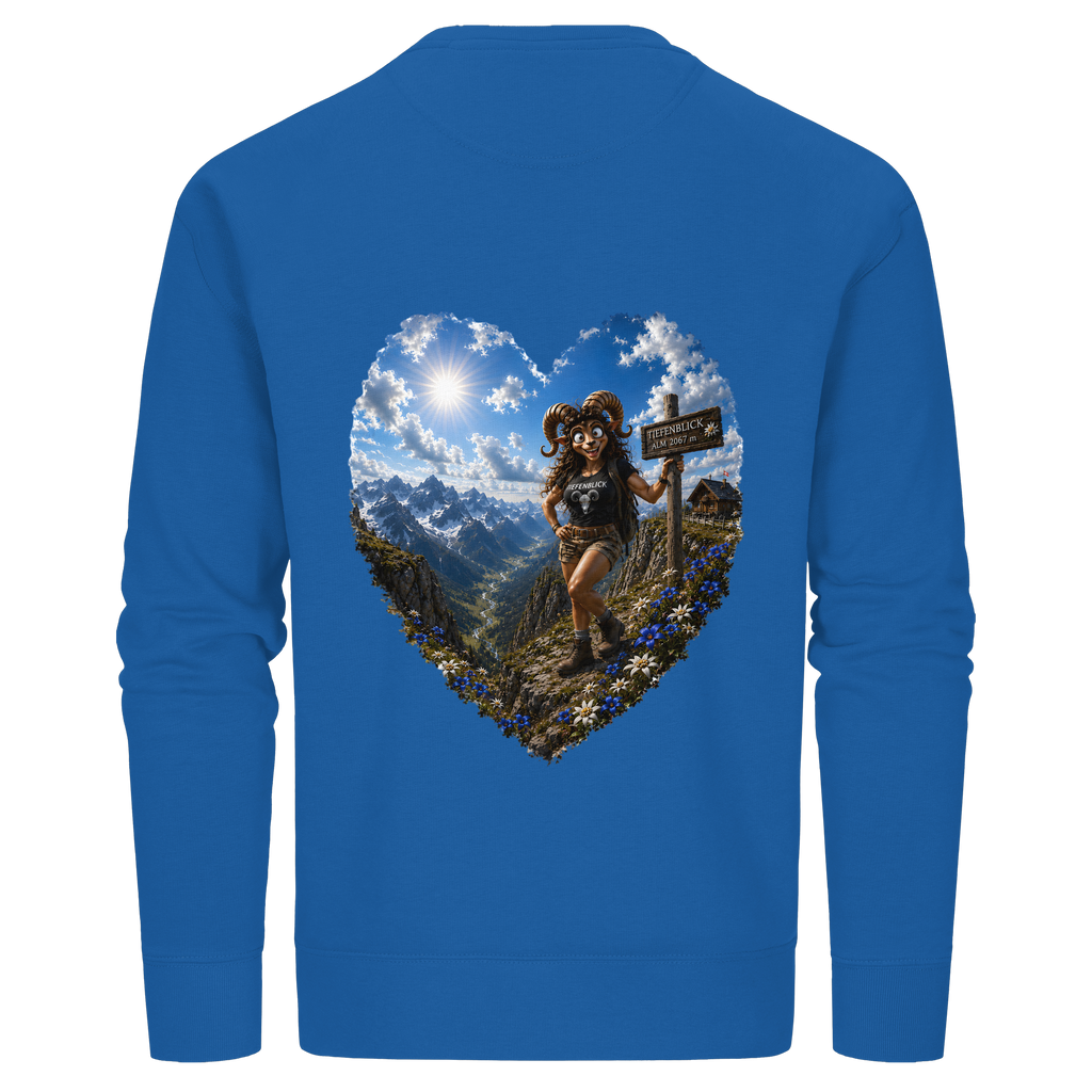 Tiefenblick Wandern Herz - Organic Basic Unisex Sweatshirt