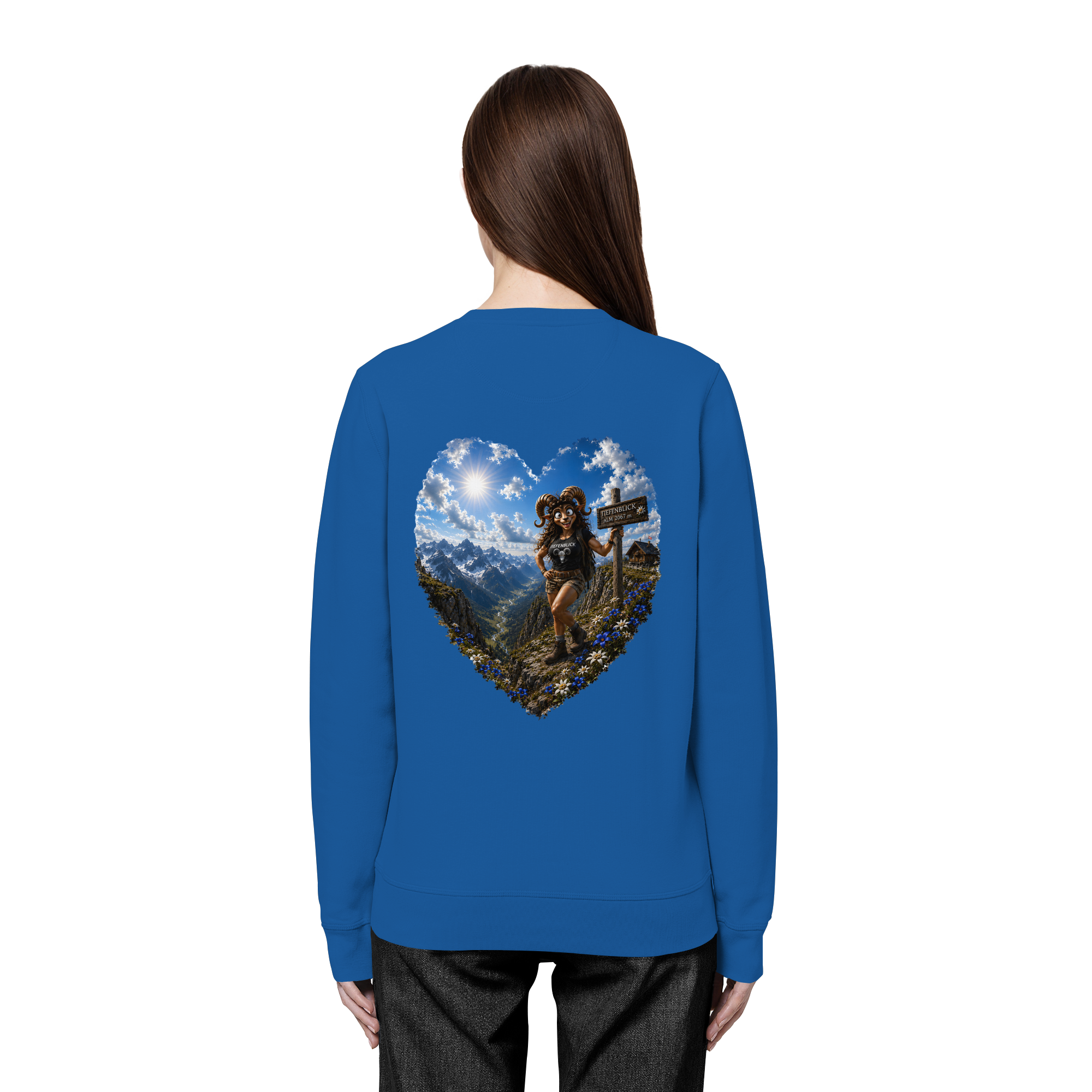 Tiefenblick Wandern Herz - Organic Basic Unisex Sweatshirt