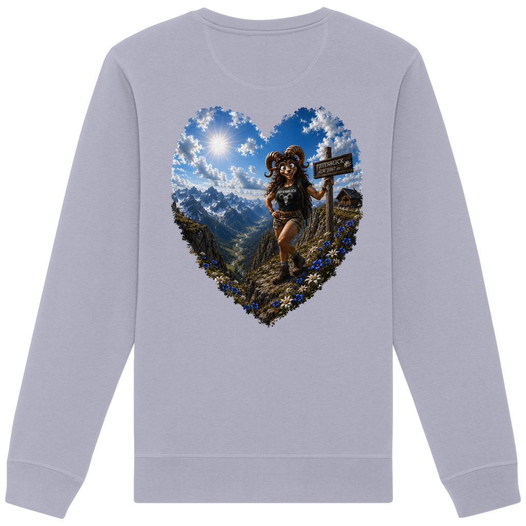 Tiefenblick Wandern Herz - Organic Basic Unisex Sweatshirt