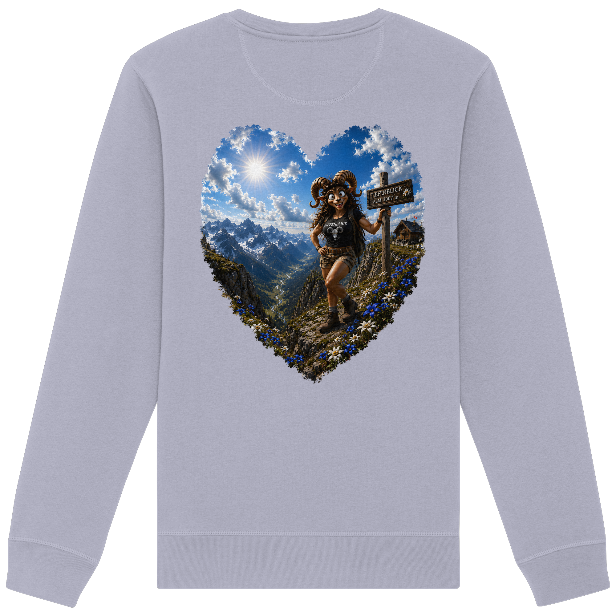 Tiefenblick Wandern Herz - Organic Basic Unisex Sweatshirt