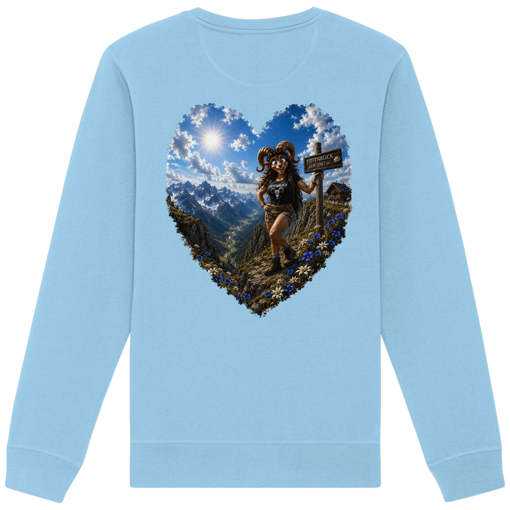 Tiefenblick Wandern Herz - Organic Basic Unisex Sweatshirt