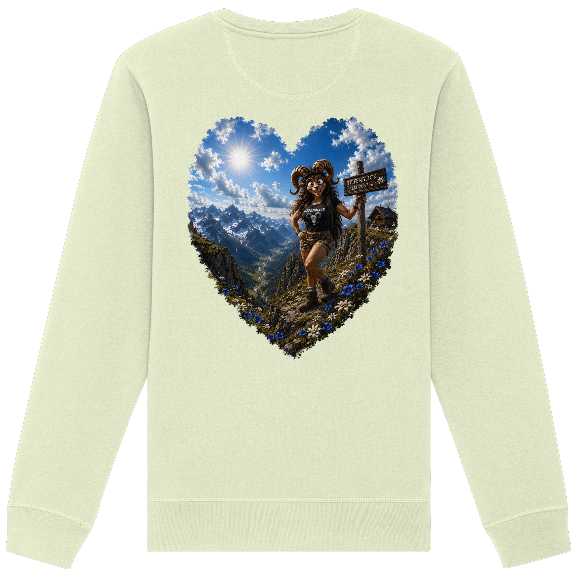 Tiefenblick Wandern Herz - Organic Basic Unisex Sweatshirt