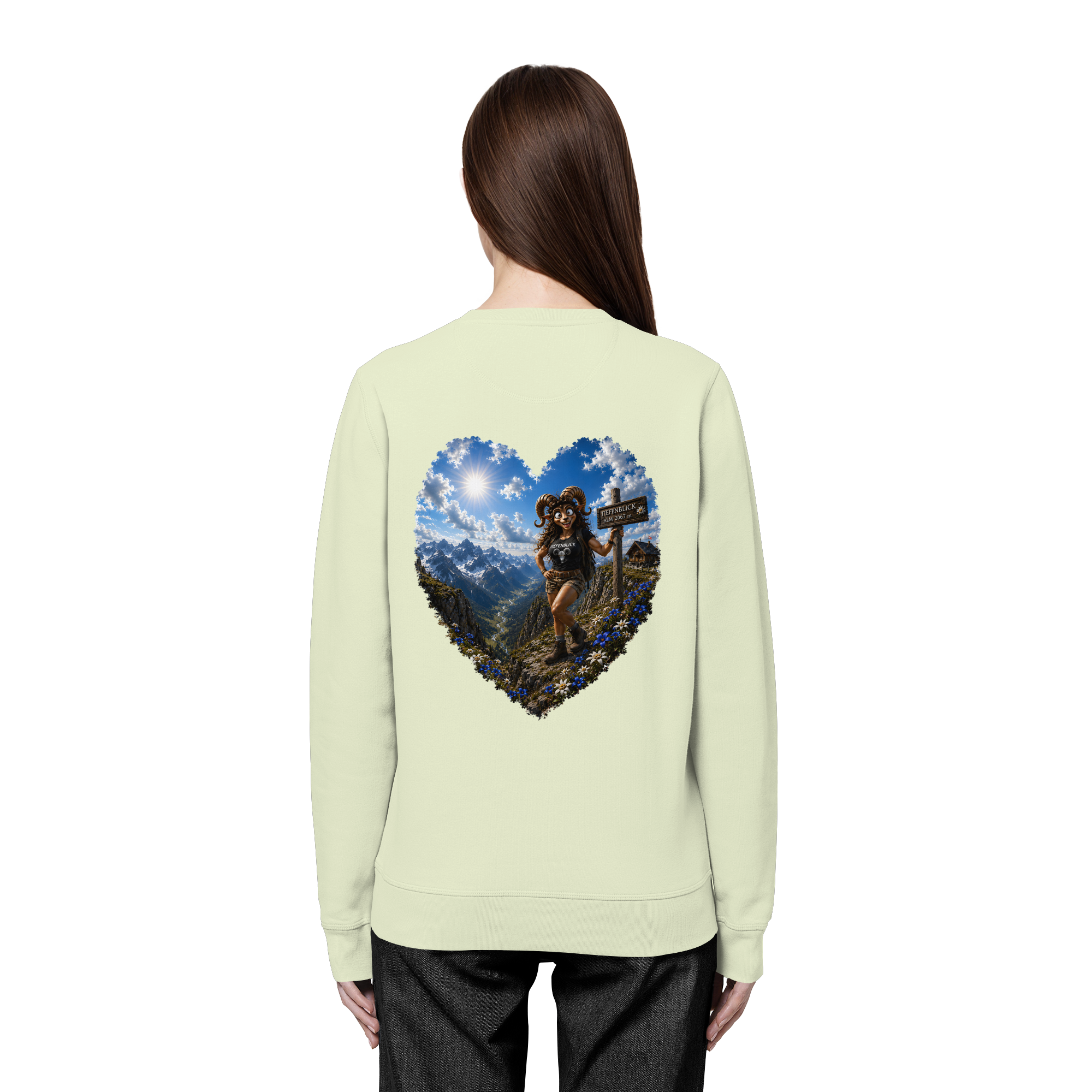 Tiefenblick Wandern Herz - Organic Basic Unisex Sweatshirt