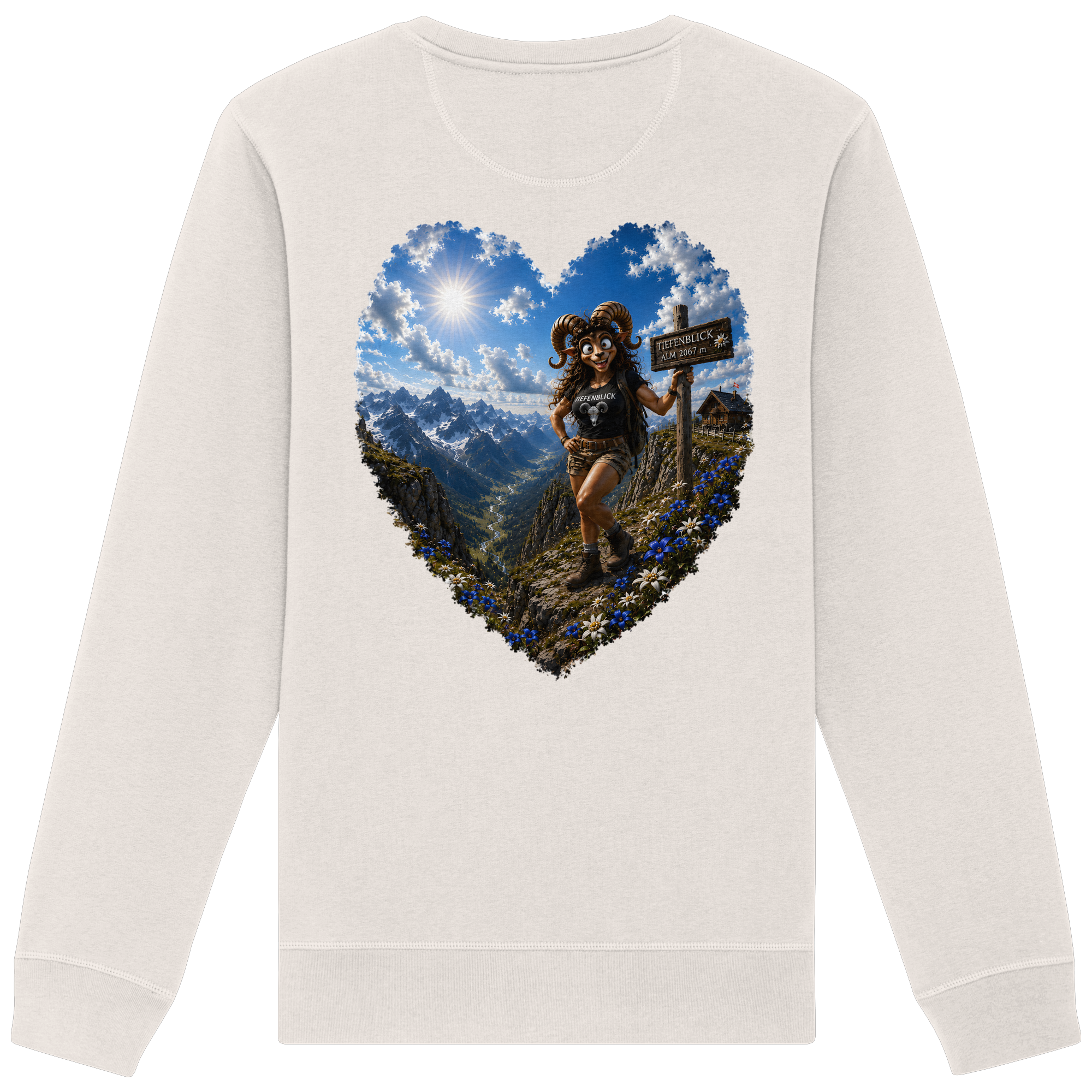 Tiefenblick Wandern Herz - Organic Basic Unisex Sweatshirt