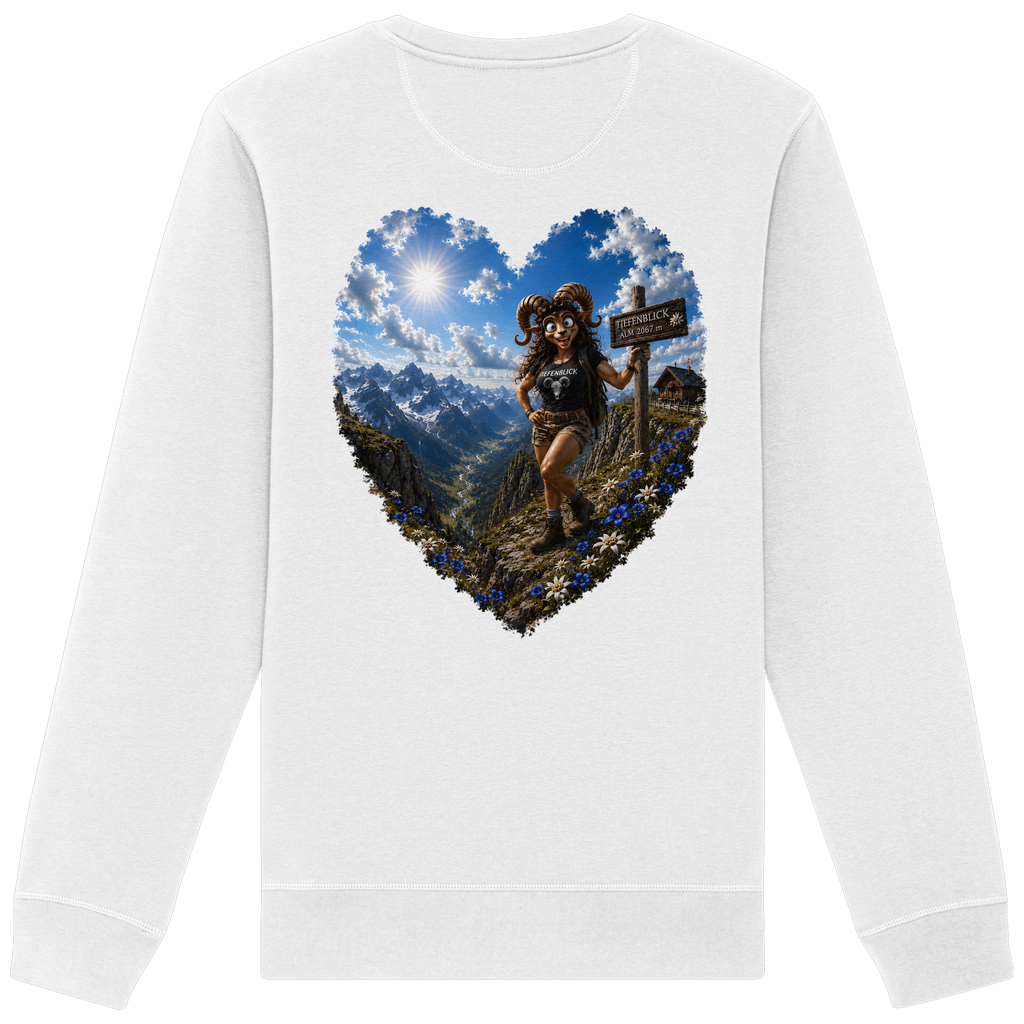 Tiefenblick Wandern Herz - Organic Basic Unisex Sweatshirt