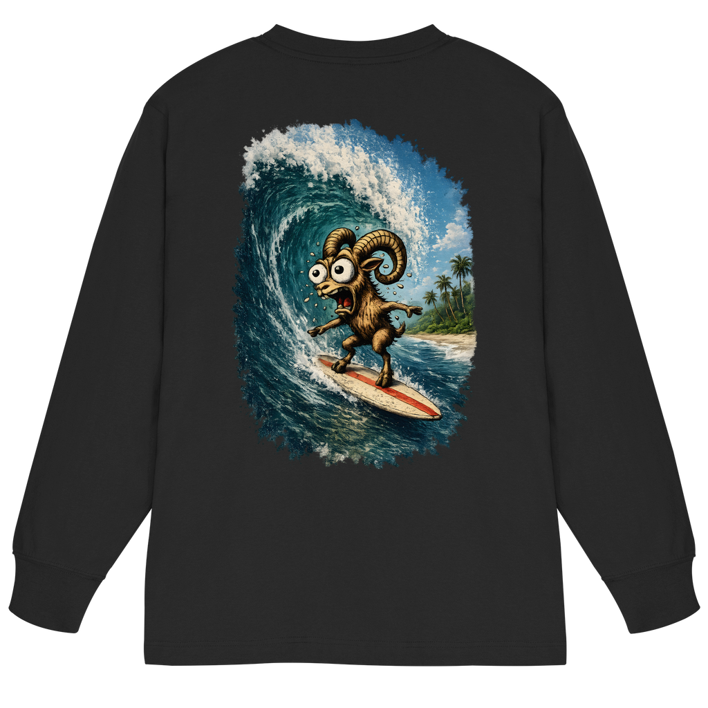 Tiefenblick Urlaub Fun  - Organic Heavy Oversized Longsleeve T-Shirt