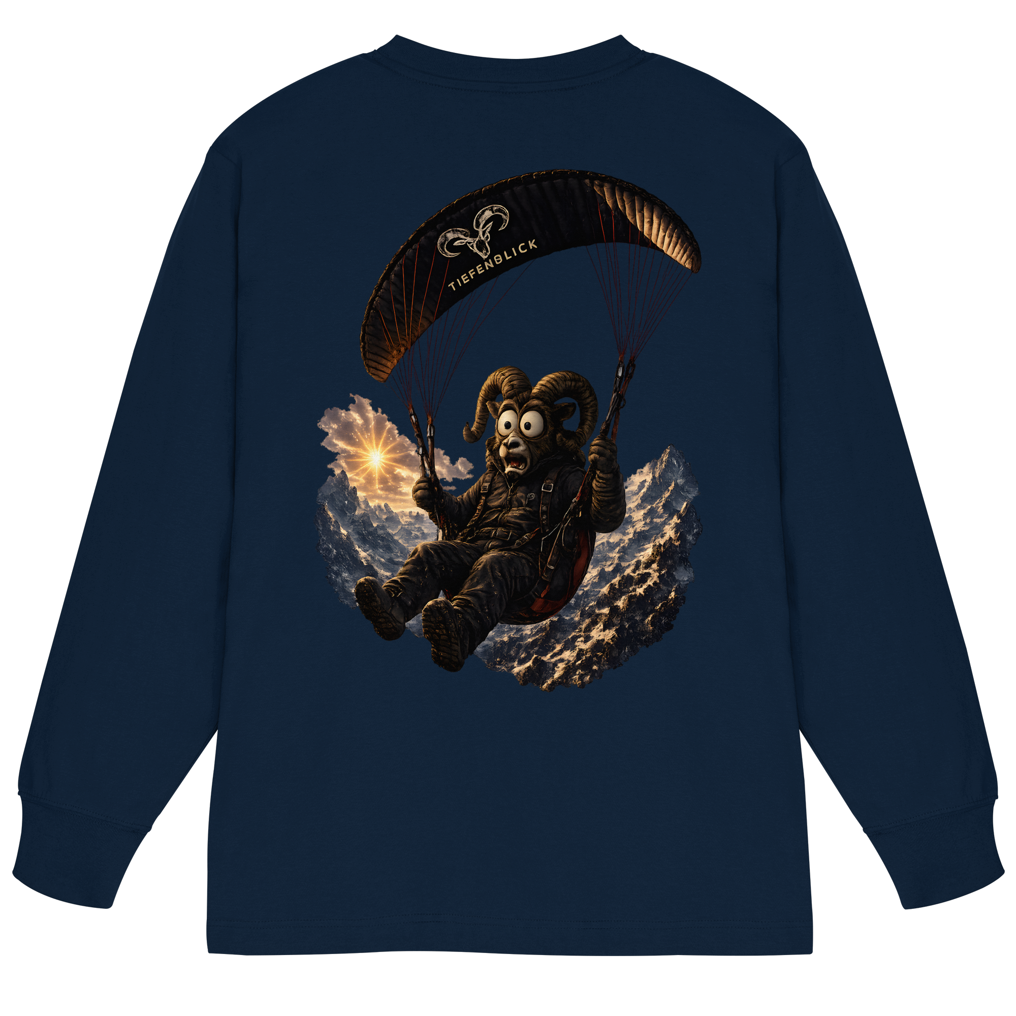 Tiefenblick Paraglider  - Organic Heavy Oversized Longsleeve T-Shirt