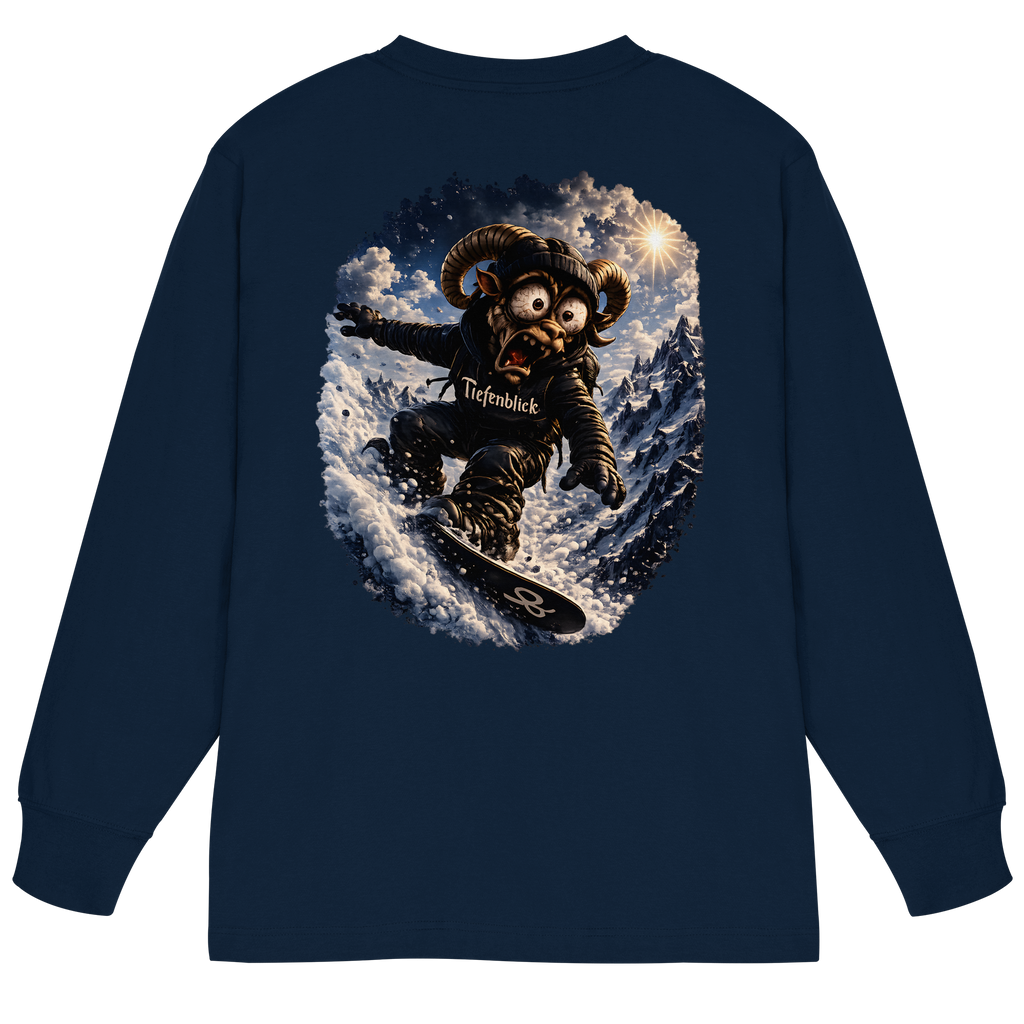 Tiefenblick Snowboarden  - Organic Heavy Oversized Longsleeve T-Shirt
