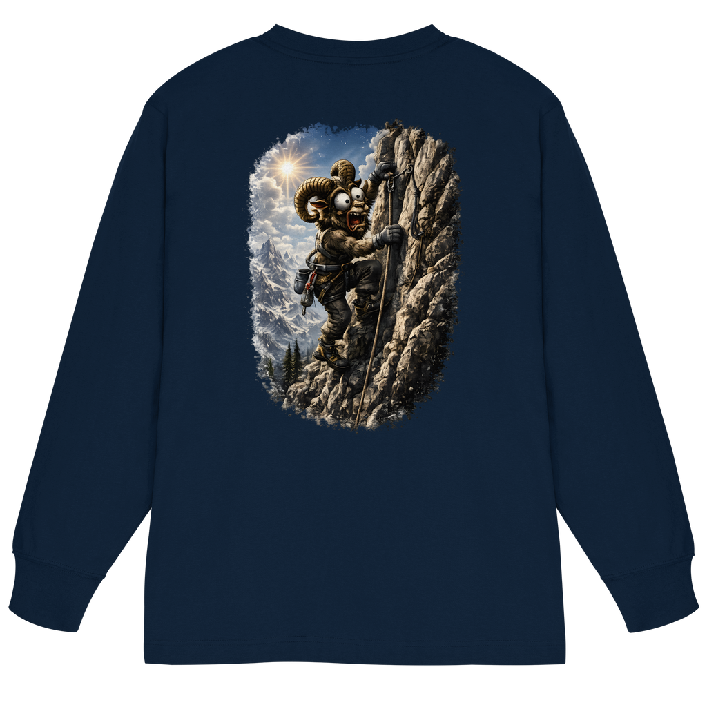 Tiefenblick Klettern - Organic Heavy Oversized Longsleeve T-Shirt