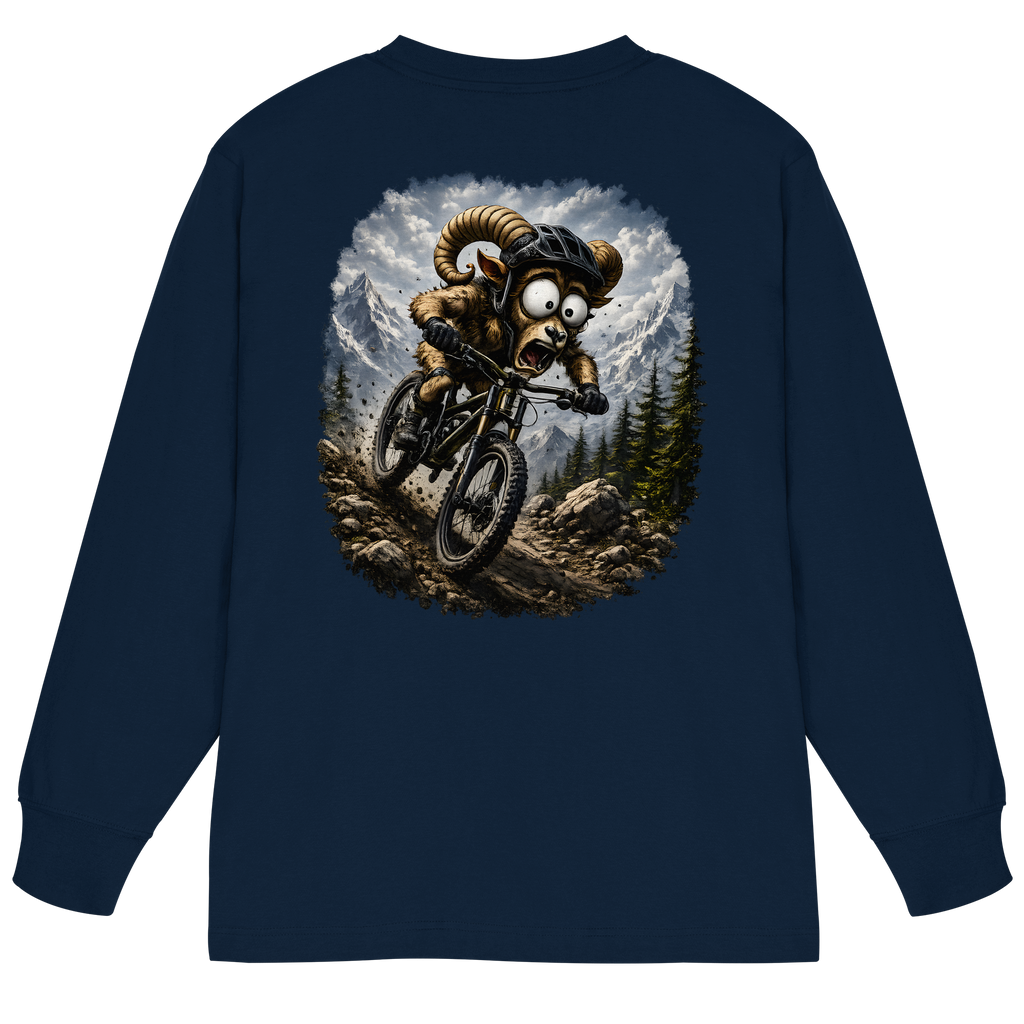 Tiefenblick Downhill - Organic Heavy Oversized Longsleeve T-Shirt